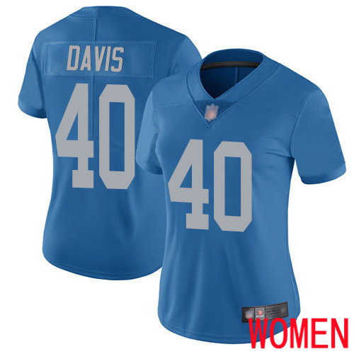 Detroit Lions Limited Blue Women Jarrad Davis Alternate Jersey NFL Football 40 Vapor Untouchable